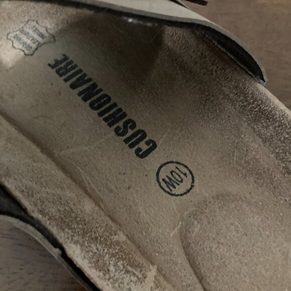 Women Size 10 Faux Suede Two Strap Sandel Cushioned Hippie Boho Chic Cowgirl - Picture 4 of 6